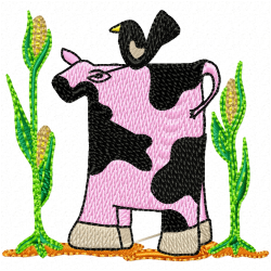 Cows Embroidery Design 6 Cows Embroidery Design 6